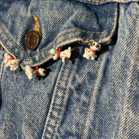 90s Vintage Walt Disney Studios Promotional Jean Jacket 101 Dalmatians Size XL - Picture 5 of 16